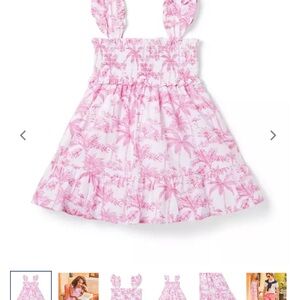 Pink Palm Tree Print Dress